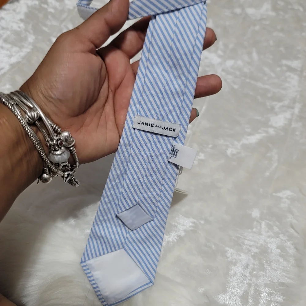 Janie And Jack Blue Striped Boys Tie